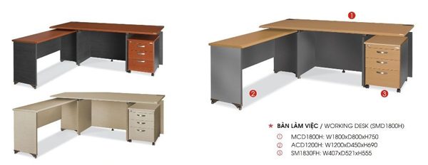 Bàn Trưởng Phòng Mcd1800h 3 Bàn trưởng phòng MCD1800H